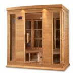 Maxxus Chaumont 4 Person Near Zero EMF FAR Infrared Sauna – Canadian Hemlock MX-K406-01-ZF